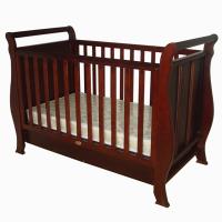 Pine wood sleigh baby crib